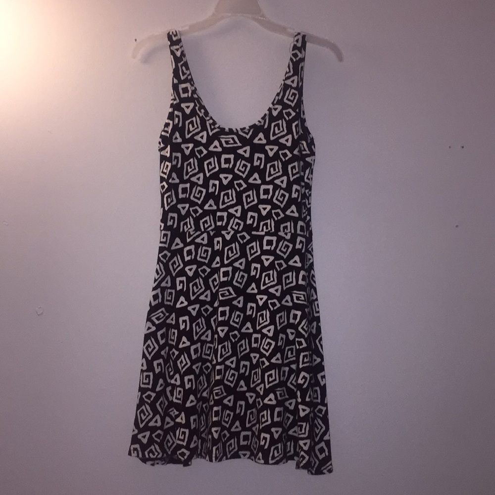 White and black dress